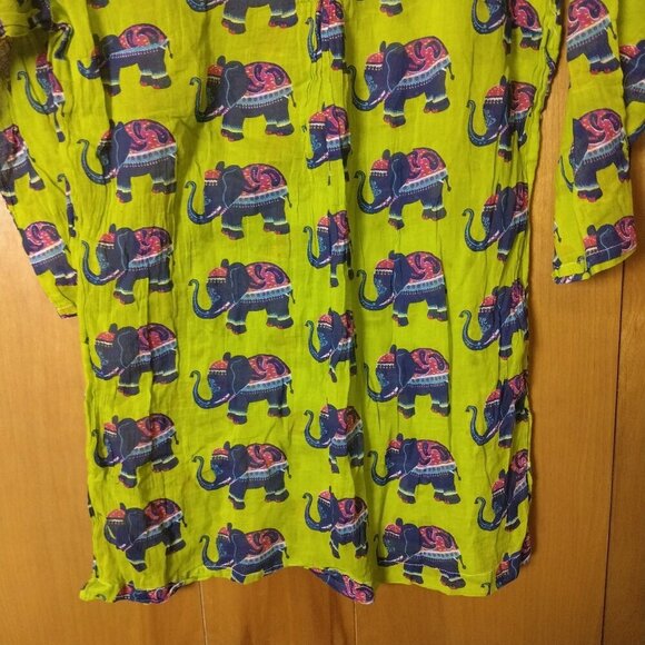 Macbeth Collection by Margaret Josephs 3/4 Sleeve Semi Sheer Elephant Swim Cover - Picture 4 of 7